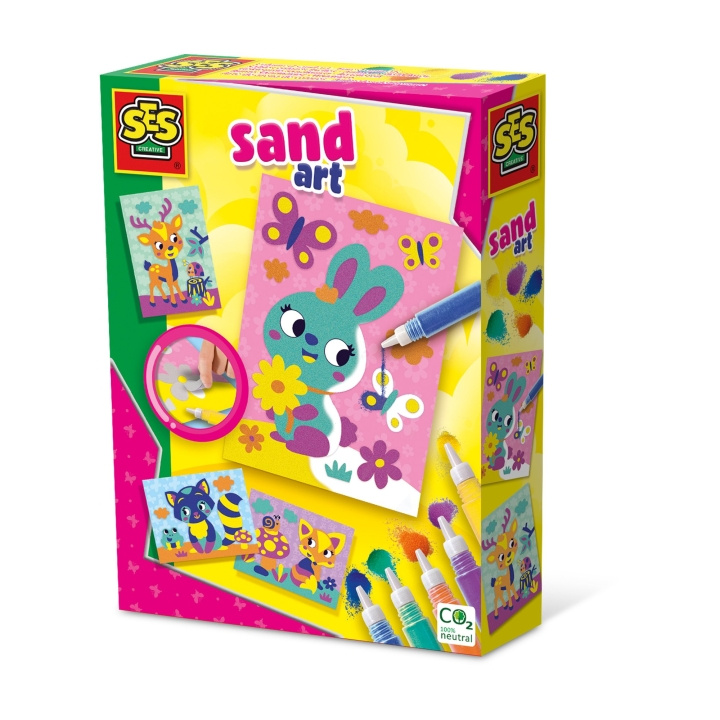 SES Creative Sandkunst - Dekorer skovens dyr - (S14136) i gruppen LEGETØJ, BØRN & BABY / Legetøj / Hobbyartikler hos TP E-commerce Nordic AB (C87938)