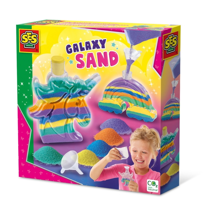 SES Creative Galaxy Sand - Enhjørning- og regnbueflasker - (S14771) i gruppen LEGETØJ, BØRN & BABY / Legetøj / Eksperiment og gør det selv hos TP E-commerce Nordic AB (C87941)