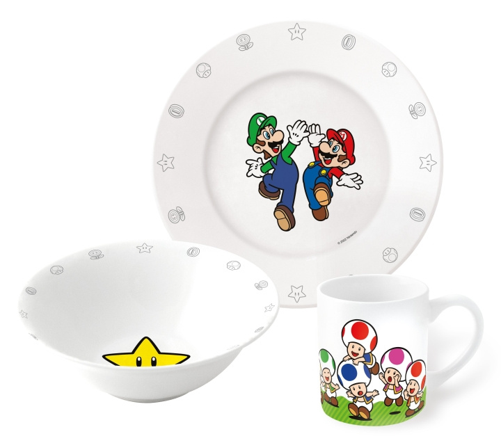 Super Mario Super Mario Stor - Keramisk gavesæt med 3 dele - (20045) i gruppen SPORT, FRITID & HOBBY / Sjove gadgets / Krus hos TP E-commerce Nordic AB (C87949)