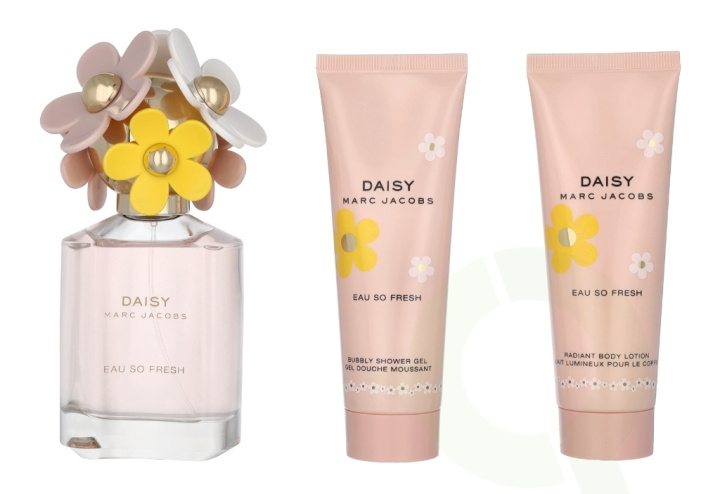 Marc Jacobs Daisy Eau So Fresh Giftset 225 ml Edt Spray 75ml/Body Lotion 75ml/Shower Gel 75ml i gruppen SKØNHED & HELSE / Gaveæske / Gaveæske til hende hos TP E-commerce Nordic AB (C88153)