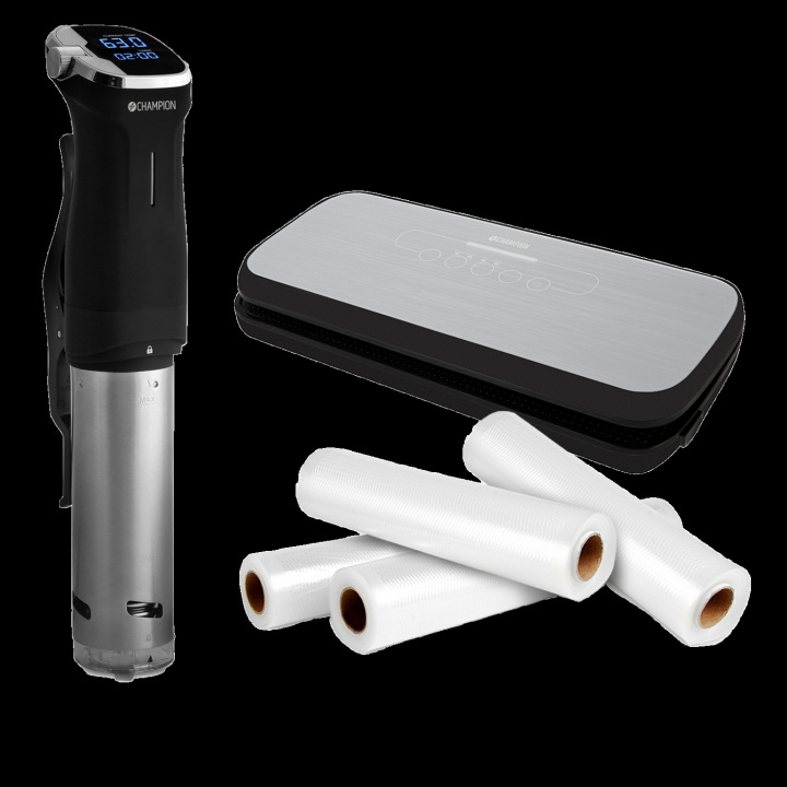 Champion Sous videpaket m. vakuumförpackare Fresh & 4 rullar i gruppen HJEM, HUS & HAVE / Husholdningsapparater / Sous Vide hos TP E-commerce Nordic AB (C88222)