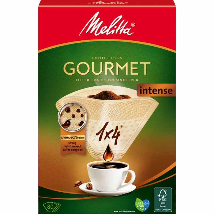 Melitta Kaffefilter Gourmet Intense 1X4 80P 8st DFP i gruppen HJEM, HUS & HAVE / Husholdningsapparater / Kaffe og espresso / Filtre og tilbehør hos TP E-commerce Nordic AB (C88271)