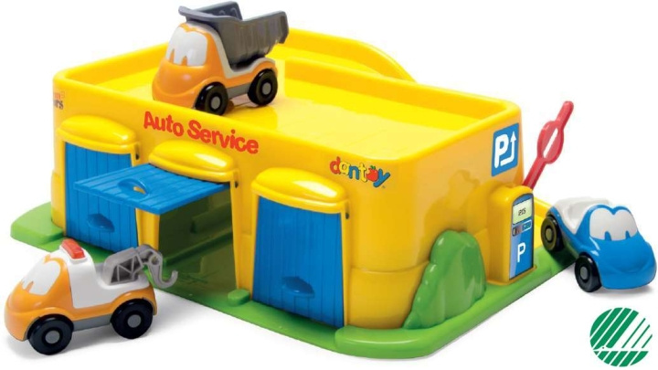 Dantoy Garage - Yellow Auto Service (7520) i gruppen LEGETØJ, BØRN & BABY / Legetøj / Legetøjsbiler hos TP E-commerce Nordic AB (C88291)