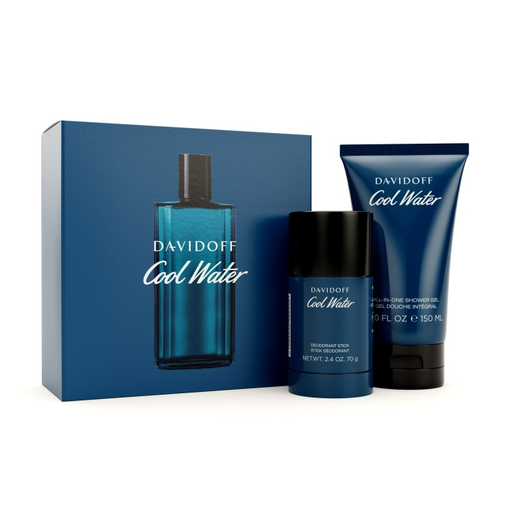 Davidoff Cool Water Man Deo Stick 70g + Shower Gel 150 ml - Gavesæt i gruppen SKØNHED & HELSE / Gaveæske / Gaveæske til ham hos TP E-commerce Nordic AB (C88538)