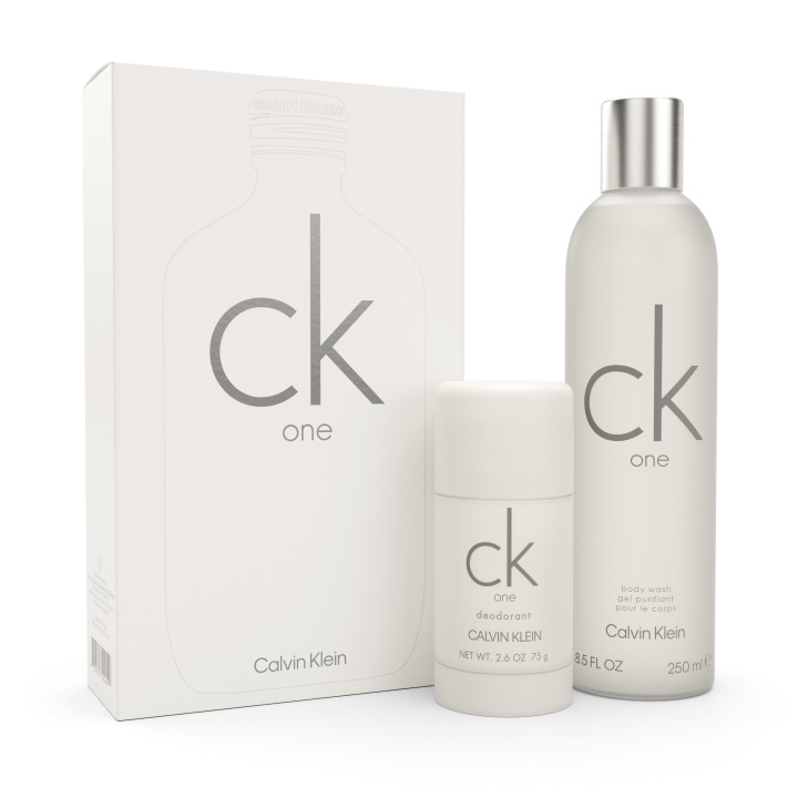 Calvin Klein CK One Deo Stick 75 ml + Body Wash 250 ml - Gavesæt i gruppen SKØNHED & HELSE / Gaveæske / Gaveæske til ham hos TP E-commerce Nordic AB (C88546)