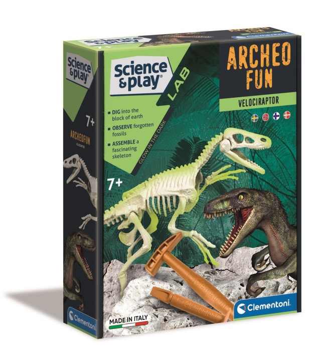 Clementoni Archeo Fun Velociraptor (78775) i gruppen LEGETØJ, BØRN & BABY / Legetøj / Eksperiment og gør det selv hos TP E-commerce Nordic AB (C88715)