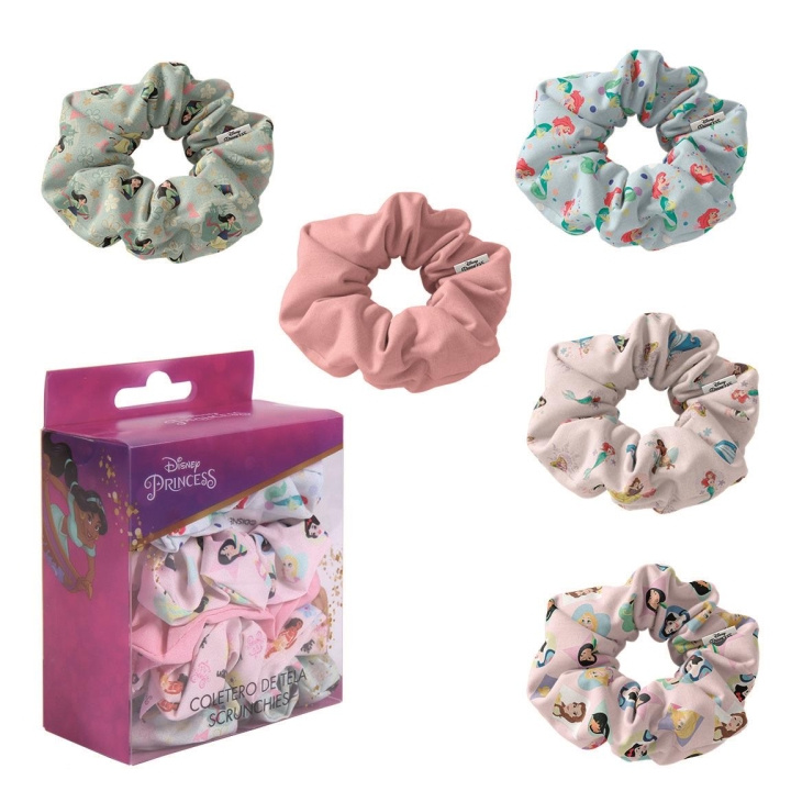 Cerda Hårtilbehør Scrunchies 5 stk - Disney Princess (2500001913) i gruppen SKØNHED & HELSE / Hår og styling / Hårtilbehør hos TP E-commerce Nordic AB (C88927)