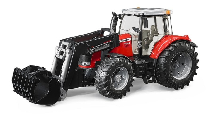 Bruder Massey Ferguson 7624 med frontlæsser (03047) i gruppen LEGETØJ, BØRN & BABY / Legetøj / Legetøjsbiler hos TP E-commerce Nordic AB (C89000)