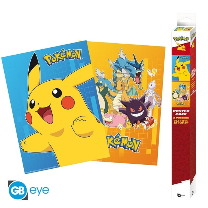 Abysse POKEMON - Sæt 2 plakater - Farverige figurer (52x38) i gruppen LEGETØJ, BØRN & BABY / Børneværelse / Øvrig indretning hos TP E-commerce Nordic AB (C89047)