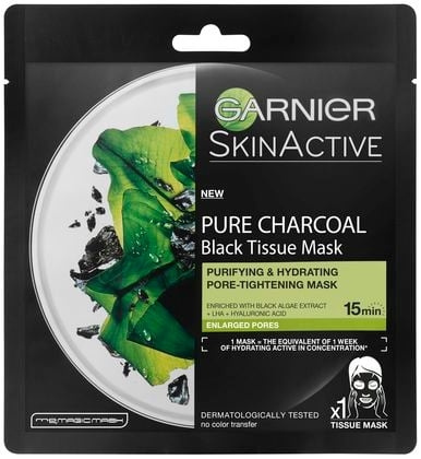 Garnier Face Pure Charcoal Black Tissue Mask Black Algae - Bundle i gruppen SKØNHED & HELSE / Hudpleje / Ansigt / Masker hos TP E-commerce Nordic AB (C89086)