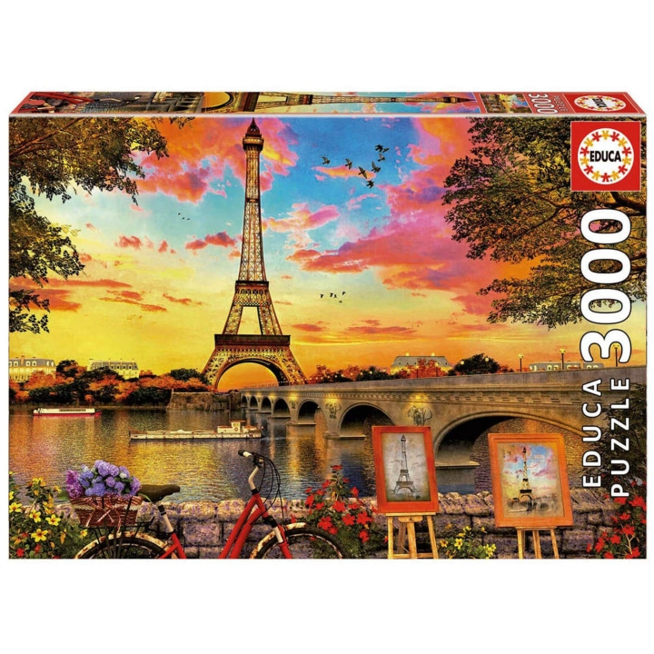 Educa Puslespil 3000 - Solnedgang i Paris (017675) i gruppen SPORT, FRITID & HOBBY / Hobby / Puslespil hos TP E-commerce Nordic AB (C89092)