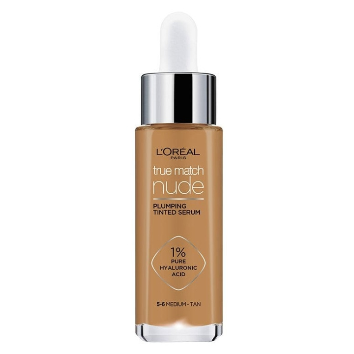 L\'Oréal True Match Nude Plumping Tinted Serum - Medium-Tan 5-6 i gruppen SKØNHED & HELSE / Makeup / Makeup ansigt / Foundation hos TP E-commerce Nordic AB (C89183)