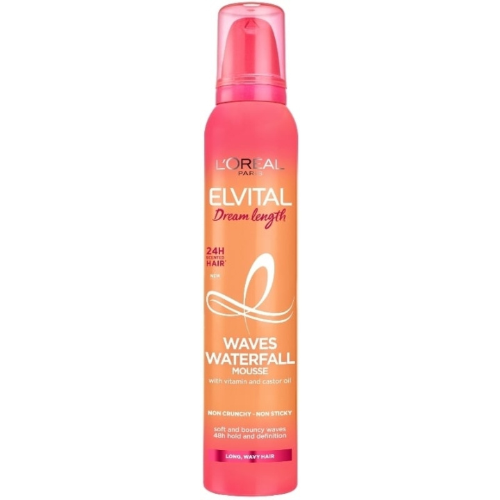 L\'Oréal Paris - Elvital Dream Length Waves Waterfall Mousse 200 ml i gruppen SKØNHED & HELSE / Hår og styling / Hår styling / Hårmousse hos TP E-commerce Nordic AB (C89197)