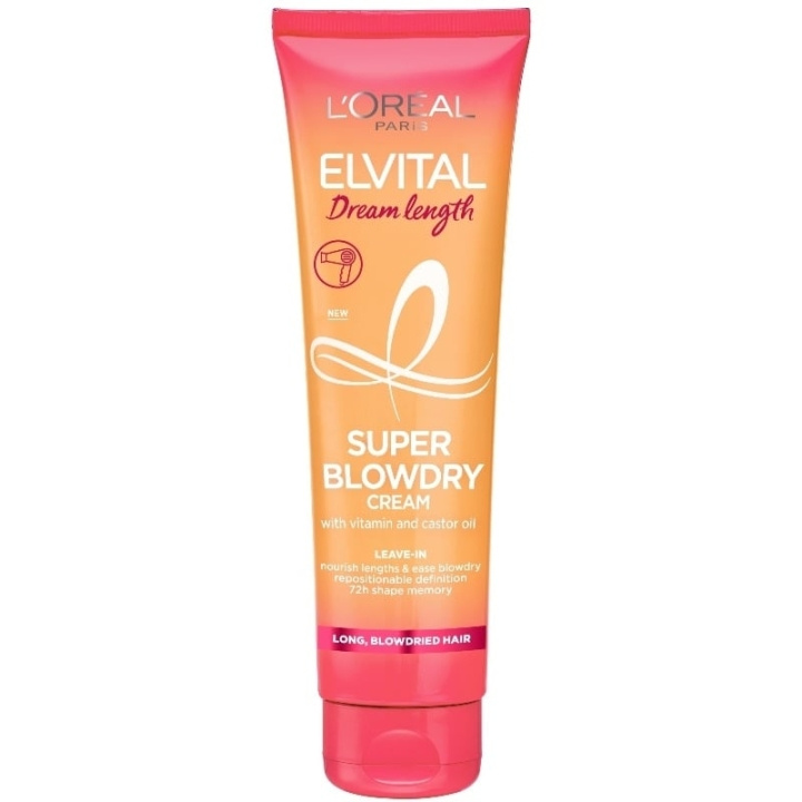 L\'Oréal Paris - Elvital Dream Length Super Blowdry Cream 150 ml i gruppen SKØNHED & HELSE / Hår og styling / Hår styling / Styling creme hos TP E-commerce Nordic AB (C89202)