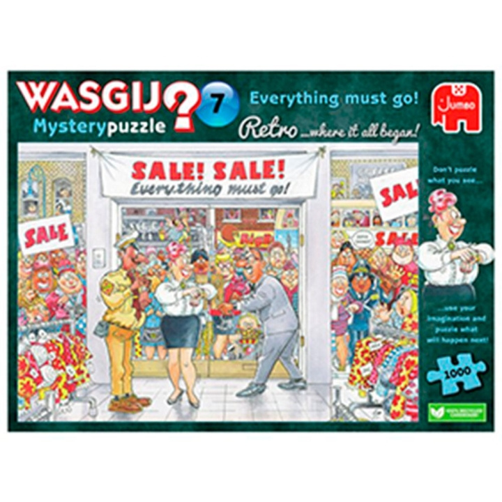 Wasgij Retro Mystery - #7 Alt skal væk (1000 brikker) (JUM0018) i gruppen SPORT, FRITID & HOBBY / Hobby / Puslespil hos TP E-commerce Nordic AB (C89432)