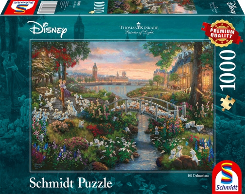 Schmidt Thomas Kinkade: Disney - 101 dalmatinere (1000 brikker) (SCH4893) i gruppen SPORT, FRITID & HOBBY / Hobby / Puslespil hos TP E-commerce Nordic AB (C89438)