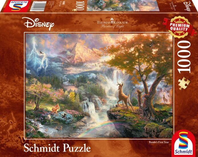 Schmidt Thomas Kinkade: Disney - Bambi (1000 brikker) (SCH4862) i gruppen SPORT, FRITID & HOBBY / Hobby / Puslespil hos TP E-commerce Nordic AB (C89440)