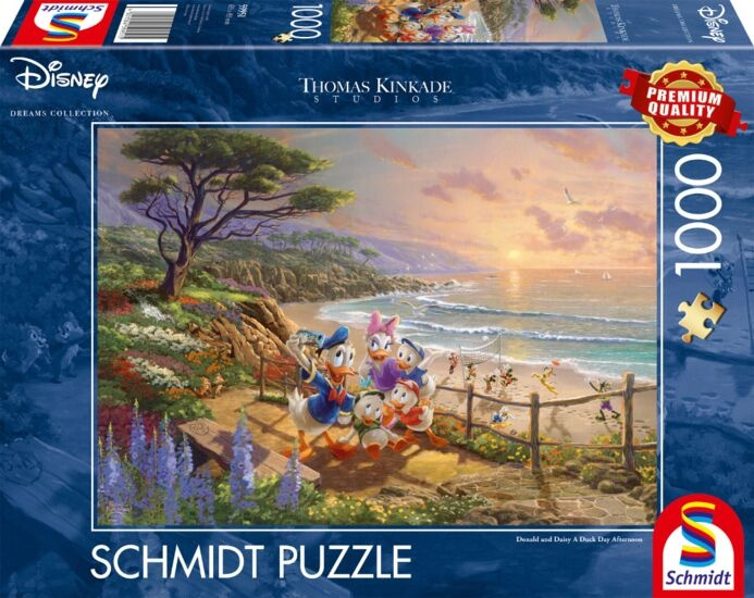 Schmidt Thomas Kinkade: Disney - Donald & Daisy A Duck Day Afternoon (1000 brikker) (SCH9515) i gruppen SPORT, FRITID & HOBBY / Hobby / Puslespil hos TP E-commerce Nordic AB (C89444)