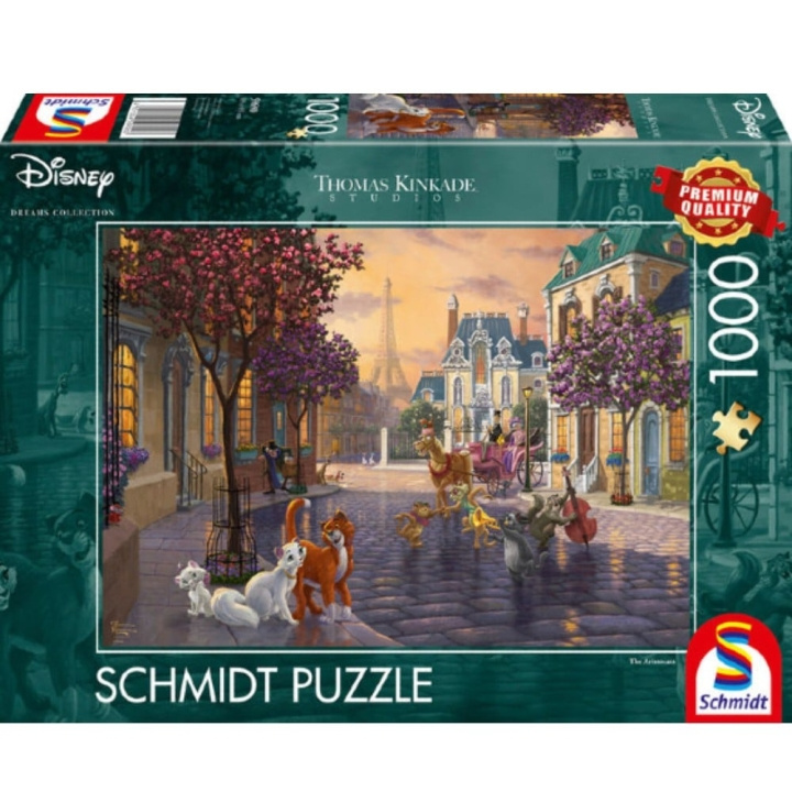 Schmidt Thomas Kinkade: Disney - The Aristocats (1000 brikker) (SCH6903) i gruppen SPORT, FRITID & HOBBY / Hobby / Puslespil hos TP E-commerce Nordic AB (C89446)