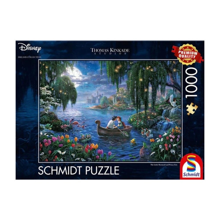 Schmidt Thomas Kinkade: Disney Den lille havfrue og prins Erik (1000 brikker) (SCH7370) i gruppen SPORT, FRITID & HOBBY / Hobby / Puslespil hos TP E-commerce Nordic AB (C89448)