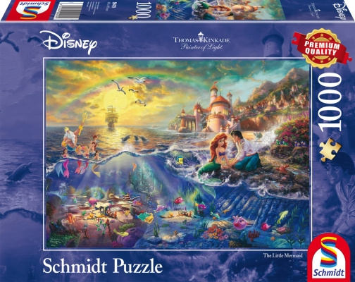 Schmidt Thomas Kinkade: Disney - Den lille havfrue Ariel (1000 brikker) (SCH4794) i gruppen SPORT, FRITID & HOBBY / Hobby / Puslespil hos TP E-commerce Nordic AB (C89449)