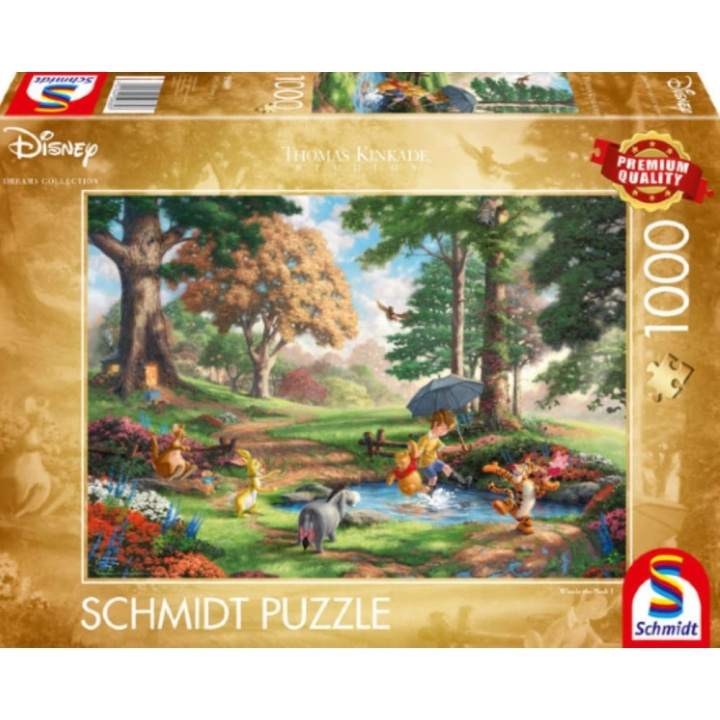 Schmidt Thomas Kinkade: Disney - Winnie The Pooh (1000 brikker) (SCH6897) i gruppen SPORT, FRITID & HOBBY / Hobby / Puslespil hos TP E-commerce Nordic AB (C89450)