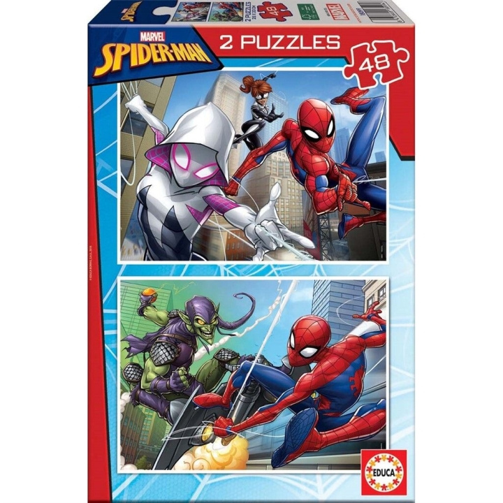 Educa 2x48 stk. Puslespil - Spider-Man (80-18099) i gruppen LEGETØJ, BØRN & BABY / Legetøj / børns puslespil hos TP E-commerce Nordic AB (C89539)