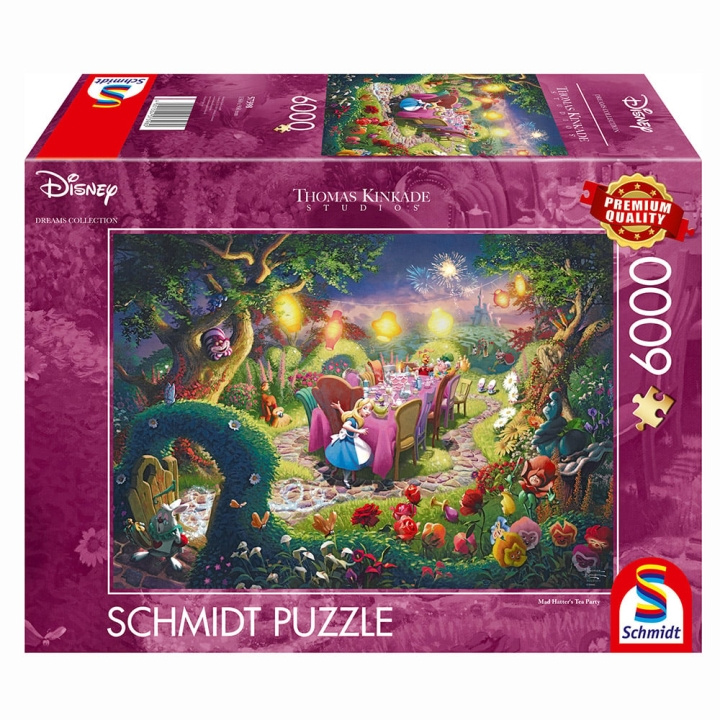 Schmidt Spiele Schmidt - Thomas Kinkade: Disney - Den gale hattemagers teselskab (6000 brikker) (SCH57398) i gruppen SPORT, FRITID & HOBBY / Hobby / Puslespil hos TP E-commerce Nordic AB (C89579)