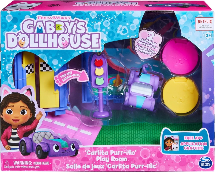 Gabby\'s Dollhouse Deluxe-værelse - Carlita Purr-ific legeværelse i gruppen LEGETØJ, BØRN & BABY / Legetøj / Docks og tilbehør hos TP E-commerce Nordic AB (C89591)