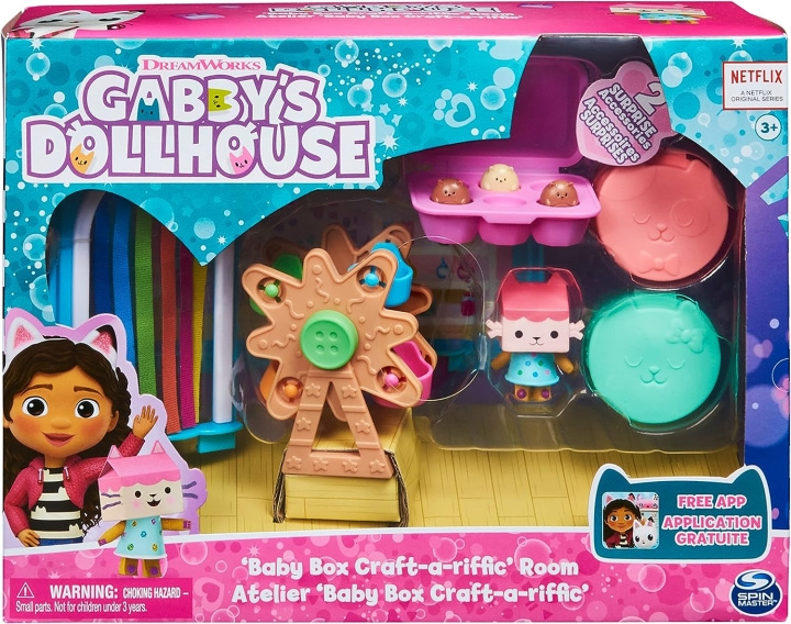 Gabby\'s Dollhouse Deluxe-værelse - Babyboks, der kan bruges til at lave et fint værelse i gruppen LEGETØJ, BØRN & BABY / Legetøj / Docks og tilbehør hos TP E-commerce Nordic AB (C89592)