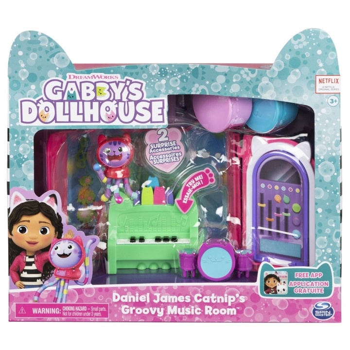 Gabby\'s Dollhouse Deluxe-værelse - Daniel James kattemynte Goovy-musikværelse i gruppen LEGETØJ, BØRN & BABY / Legetøj / Docks og tilbehør hos TP E-commerce Nordic AB (C89593)