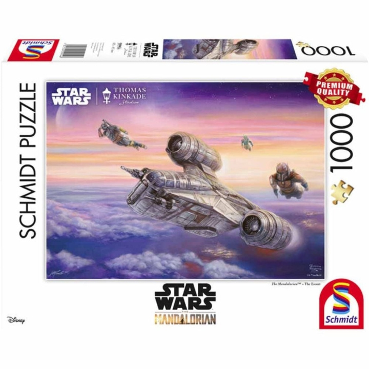 Schmidt Thomas Kinkade: Star Wars, The Mandalorian - The Escort (1000 stykker) (SCH9954) i gruppen SPORT, FRITID & HOBBY / Hobby / Puslespil hos TP E-commerce Nordic AB (C89613)