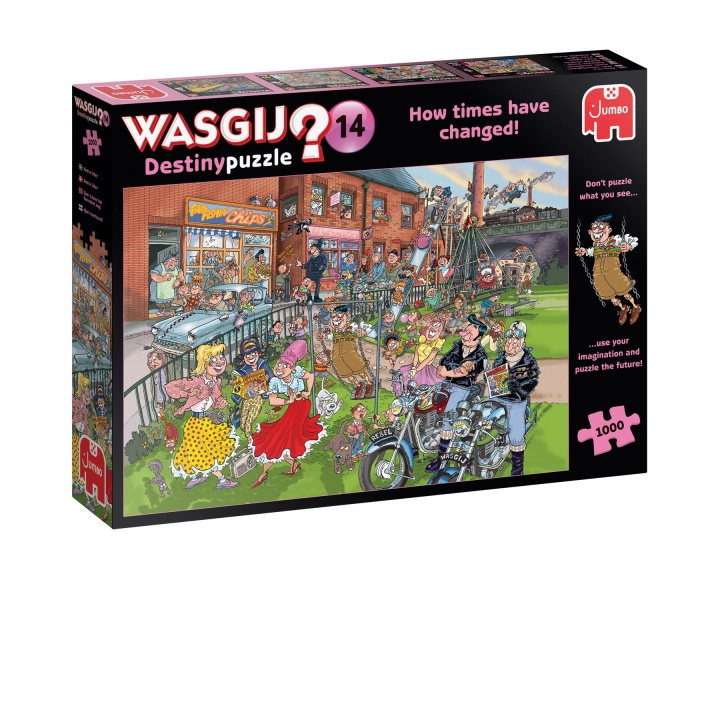 Wasgij Destiny 14 - Hvor har tiderne dog ændret sig! (1000 brikker) (1119801822) i gruppen SPORT, FRITID & HOBBY / Hobby / Puslespil hos TP E-commerce Nordic AB (C89704)