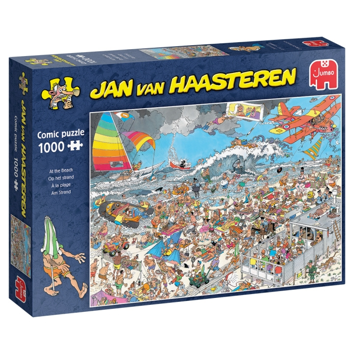 Jan van Haasteren På stranden (1000 brikker) (1119801830) i gruppen SPORT, FRITID & HOBBY / Hobby / Puslespil hos TP E-commerce Nordic AB (C89710)