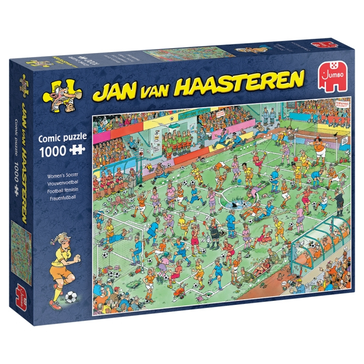 Jan van Haasteren Fodbold for kvinder (1000 brikker) (1119801840) i gruppen SPORT, FRITID & HOBBY / Hobby / Puslespil hos TP E-commerce Nordic AB (C89718)