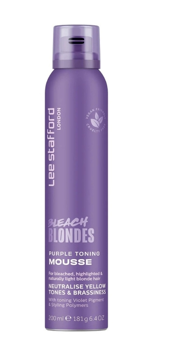 Lee Stafford Bleach Blondes Purple Toning Mousse 200 ml i gruppen SKØNHED & HELSE / Hår og styling / Hår styling / Hårmousse hos TP E-commerce Nordic AB (C89787)