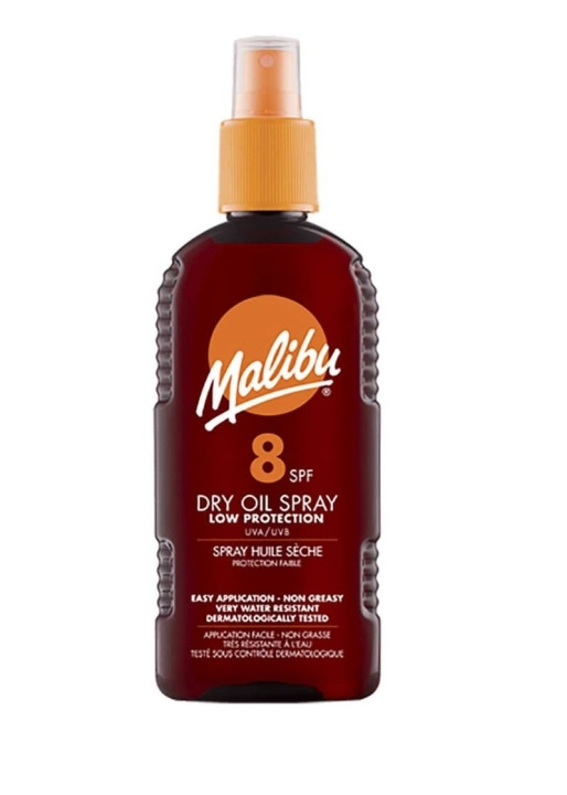 Malibu Tør olie spray SPF 8 200 ml i gruppen SKØNHED & HELSE / Hudpleje / Tanning / Solbeskyttelse hos TP E-commerce Nordic AB (C89817)