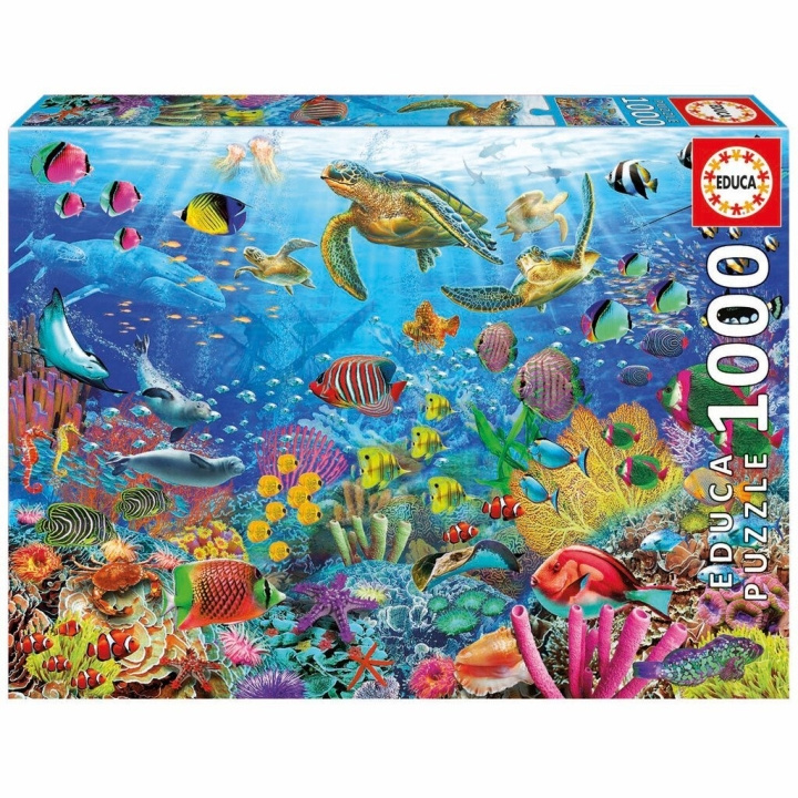 Educa 1000 brikker - Tropical Fantasy Turtles Puzzle (80-19266) i gruppen SPORT, FRITID & HOBBY / Hobby / Puslespil hos TP E-commerce Nordic AB (C89911)