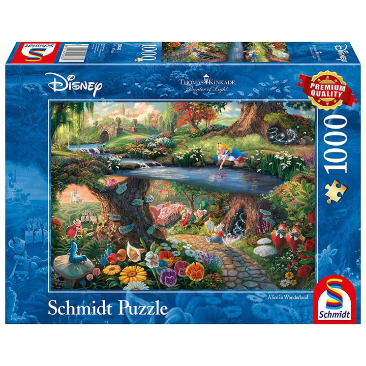 Schmidt Thomas Kinkade: Disney, Alice i eventyrland (1000 brikker) (SCH9636) i gruppen SPORT, FRITID & HOBBY / Hobby / Puslespil hos TP E-commerce Nordic AB (C89980)