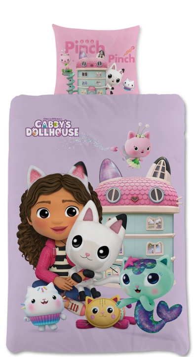 Gabby\'s Dollhouse Sengelinned - Junior Size - Gabby\'s Dollhouse (GD80002 ) i gruppen LEGETØJ, BØRN & BABY / Børnetekstiler / Sengetøj / Sengetøj til juniorer hos TP E-commerce Nordic AB (C89988)