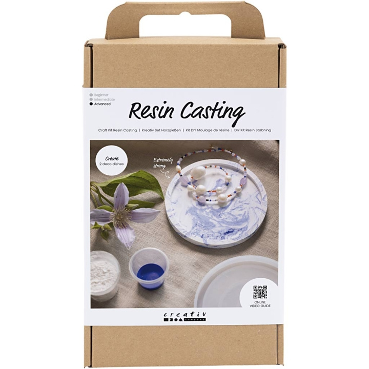 DIY Kit Craft Kit - Resin Casting - Rund bakke med marmorering (977687) i gruppen SPORT, FRITID & HOBBY / Hobby / DIY Kit hos TP E-commerce Nordic AB (C90004)