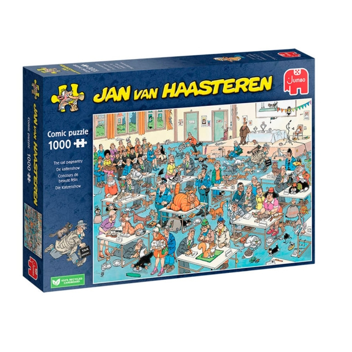 Jan van Haasteren Cat Show (1000 brikker) (JUM00032) i gruppen SPORT, FRITID & HOBBY / Hobby / Puslespil hos TP E-commerce Nordic AB (C90028)