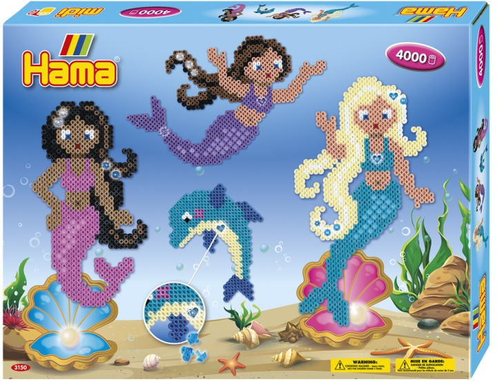 HAMA Beads Hama - Perler - Midi - Gaveæske - Havfruer (383150) i gruppen LEGETØJ, BØRN & BABY / Legetøj / Hobbyartikler hos TP E-commerce Nordic AB (C90082)