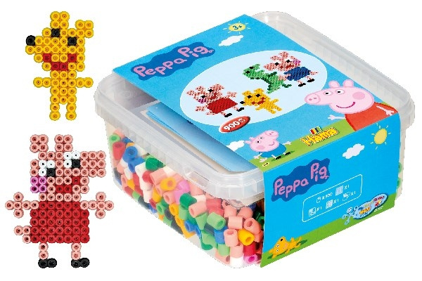 HAMA Beads Hama - Maxi Beads - Peppa Pig perler og perleplade i spand (8750) i gruppen LEGETØJ, BØRN & BABY / Legetøj / Hobbyartikler hos TP E-commerce Nordic AB (C90105)