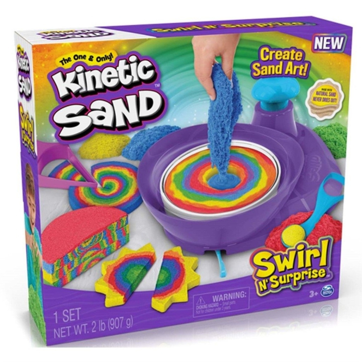 Kinetic Sand Swirl N\' Surprise (6063931) i gruppen LEGETØJ, BØRN & BABY / Legetøj / Lege ler, lege sand og tilbehør hos TP E-commerce Nordic AB (C90131)