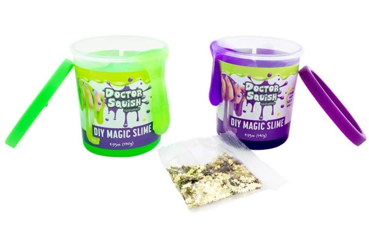 Doctor Squish DIY Magic Slime Dobbeltsæt Grøn og Lilla (38496) i gruppen LEGETØJ, BØRN & BABY / Legetøj / Eksperiment og gør det selv hos TP E-commerce Nordic AB (C90241)