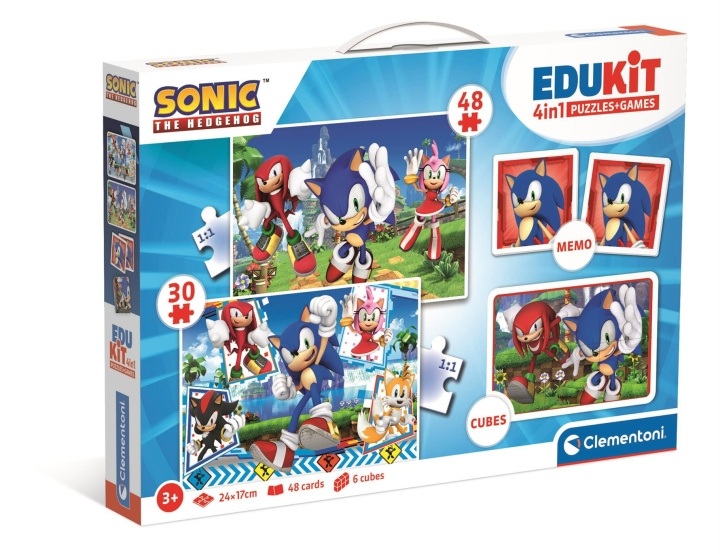 Clementoni Edukit 4i1 - Sonic (18318) i gruppen LEGETØJ, BØRN & BABY / Legetøj / børns puslespil hos TP E-commerce Nordic AB (C90464)