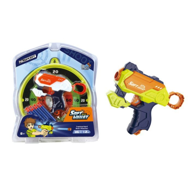 GA-Toys Dartpistol af blødt skum - 18 cm med målskive i gruppen LEGETØJ, BØRN & BABY / Legetøj / Action spil hos TP E-commerce Nordic AB (C90578)