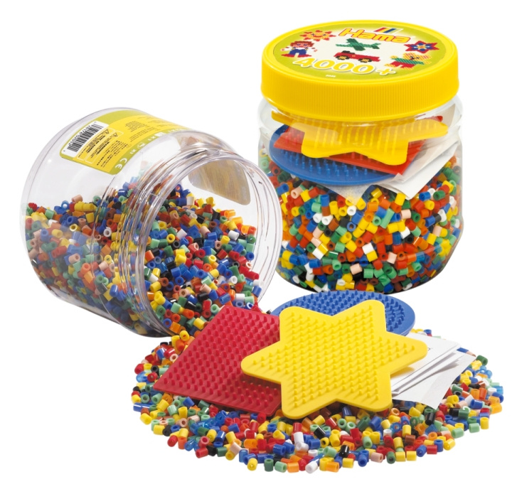 HAMA Beads Hama - 4000 stk. med 3 ass. stiftplader (382052) i gruppen LEGETØJ, BØRN & BABY / Legetøj / Hobbyartikler hos TP E-commerce Nordic AB (C90648)