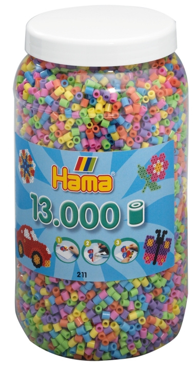 HAMA Beads Midi - Pastel Mix, 13.000 stk (211-50) i gruppen LEGETØJ, BØRN & BABY / Legetøj / Hobbyartikler hos TP E-commerce Nordic AB (C90657)